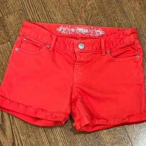 Express red shorts